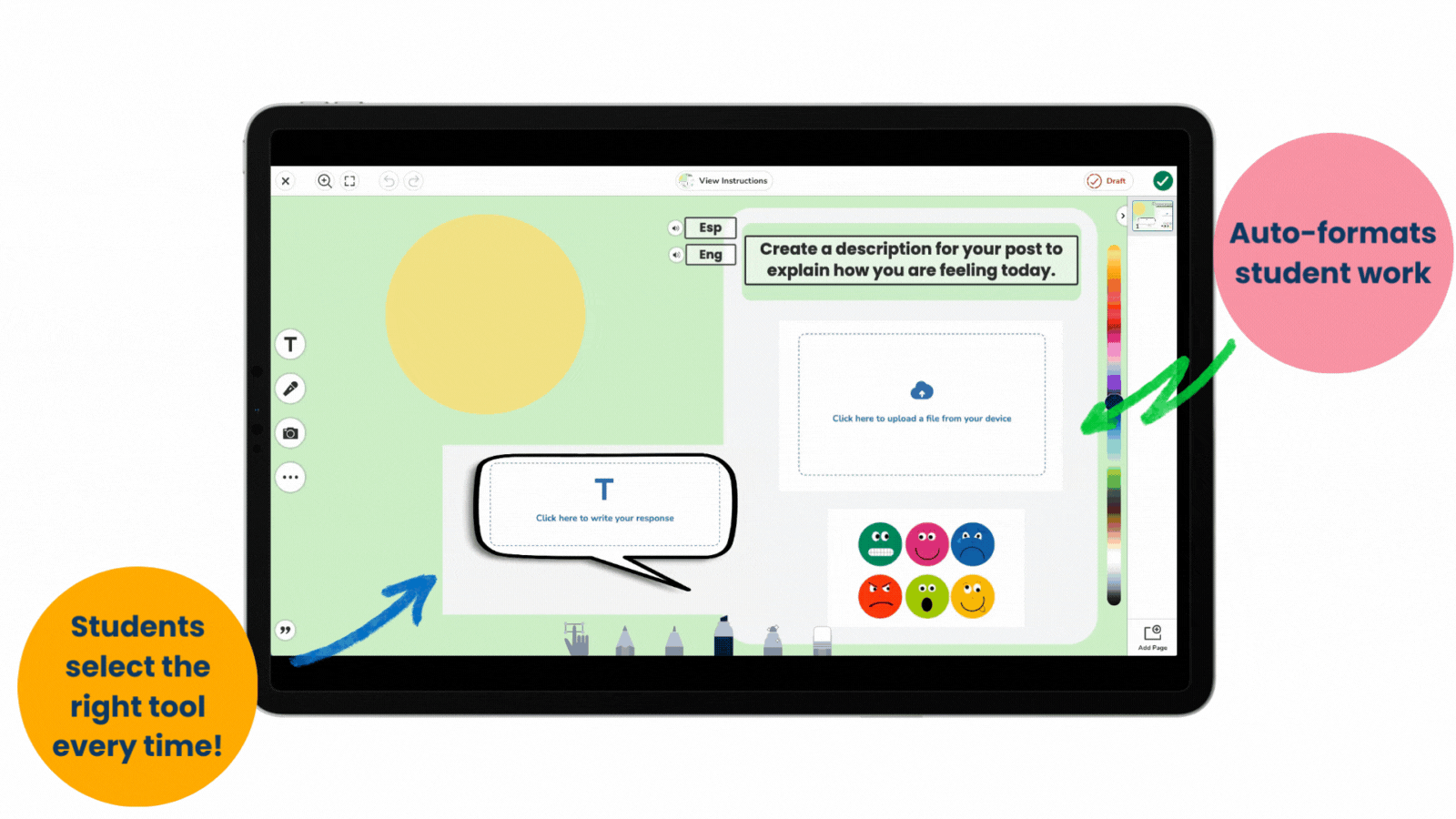 How students use Frames in Activities Seesaw Help Center