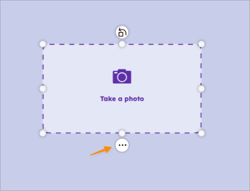 Take a photo frame with three dots button to open menu highlighted.