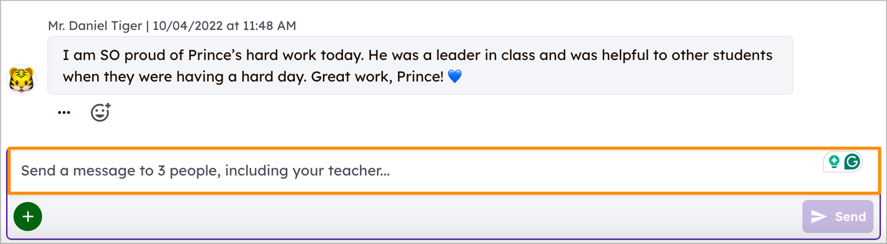 How do families use Messages – Seesaw Help Center