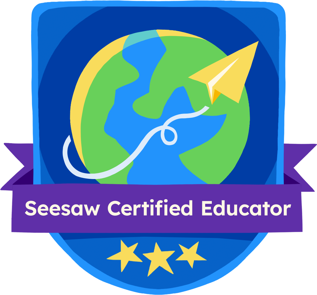 Insignia de Educador Certificado de Seesaw. 