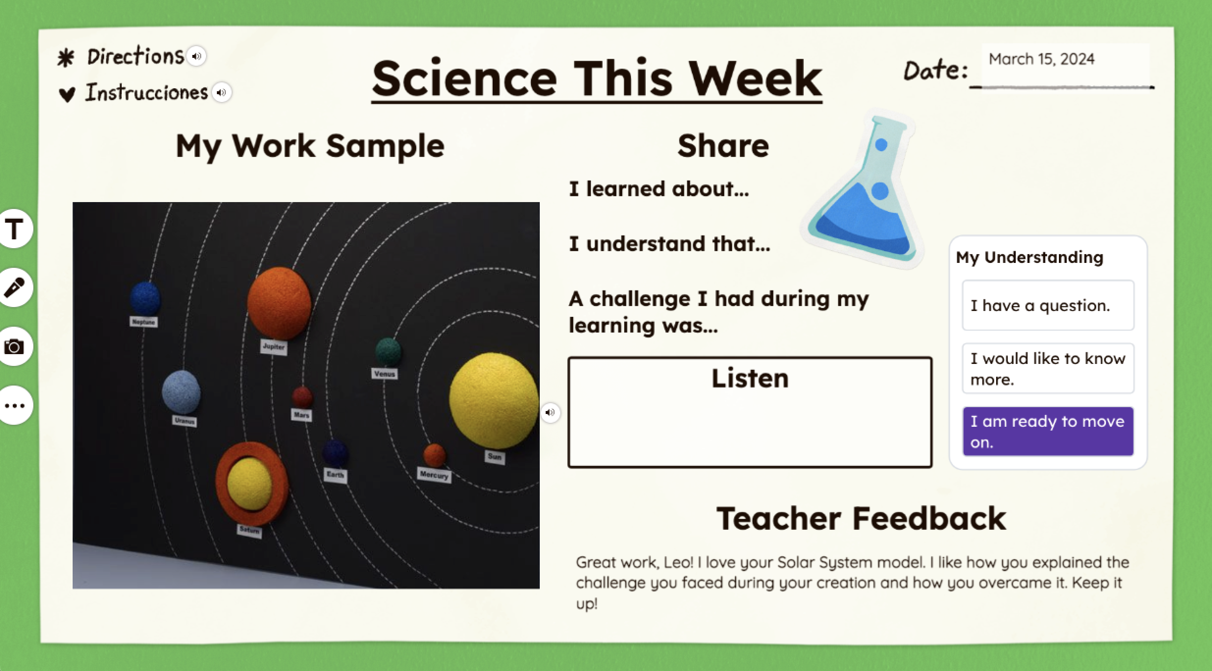 Example Highlight Folder Activity - Science This Week canvas activity. 