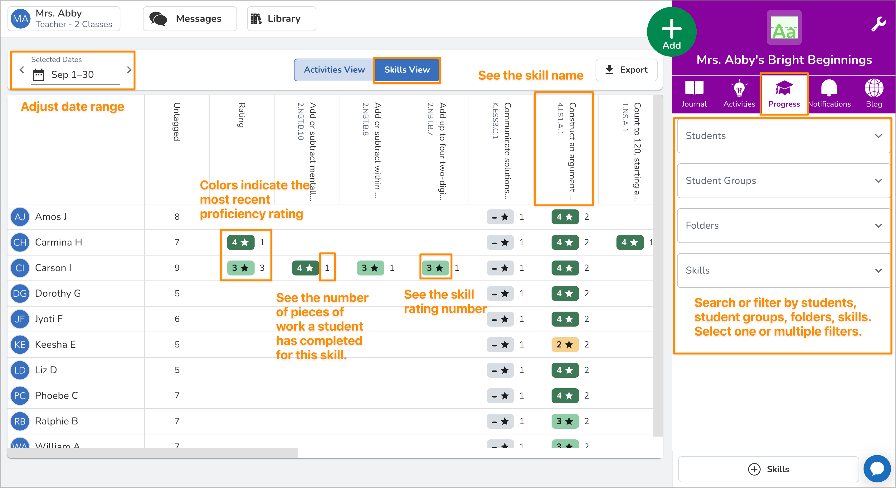 Formative Assessment reporting – Seesaw Help Center