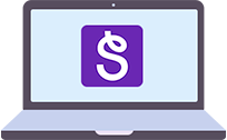 حاسوب مع شعار Seesaw.