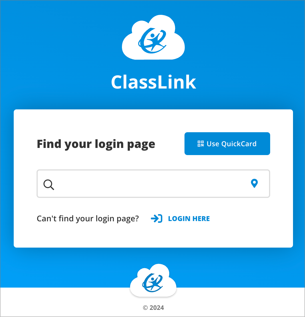 ClassLink Sign In homepage. 
