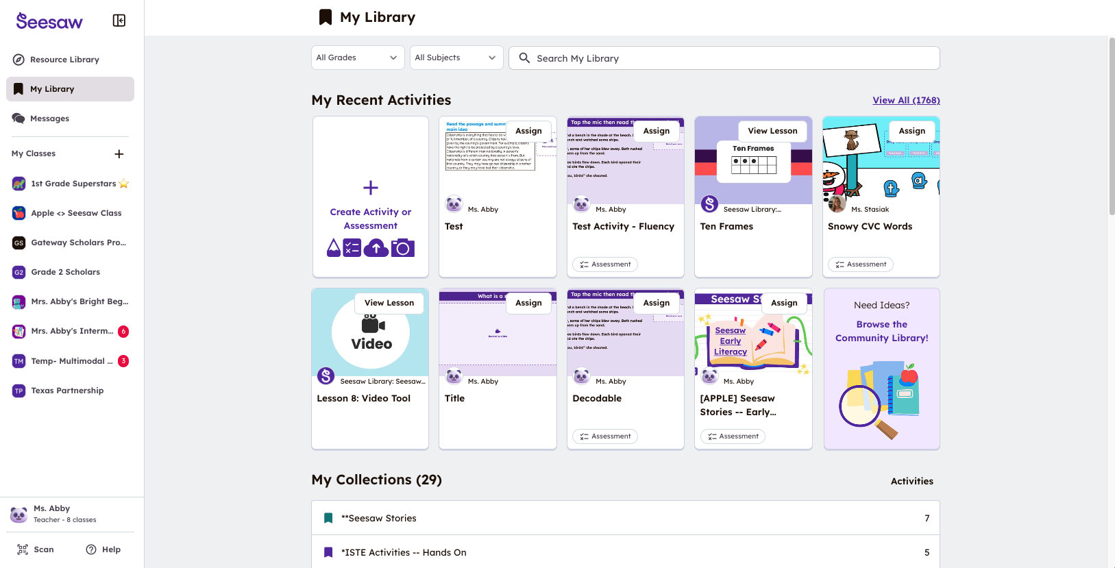 Teacher View - My Library View.png