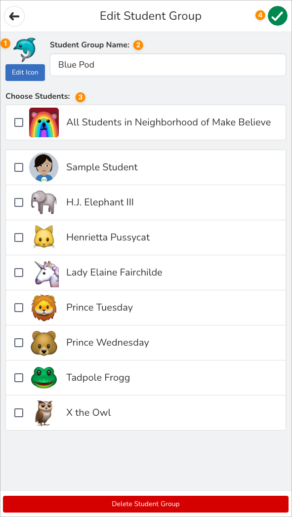 A screenshot showing the last four steps, each represented by numbered points. All four steps are displayed together on the same screen, allowing for easy comparison of each point.