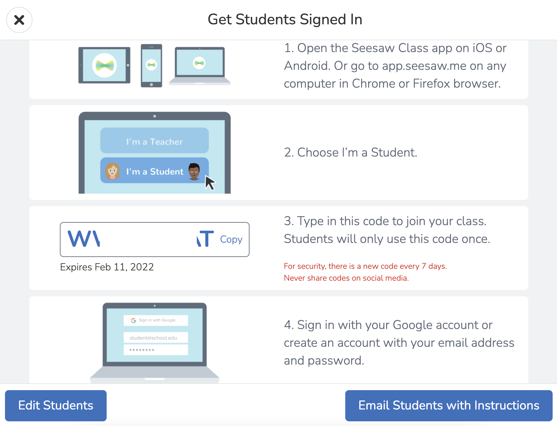 Google Classroom - 02 First Time Student Login 