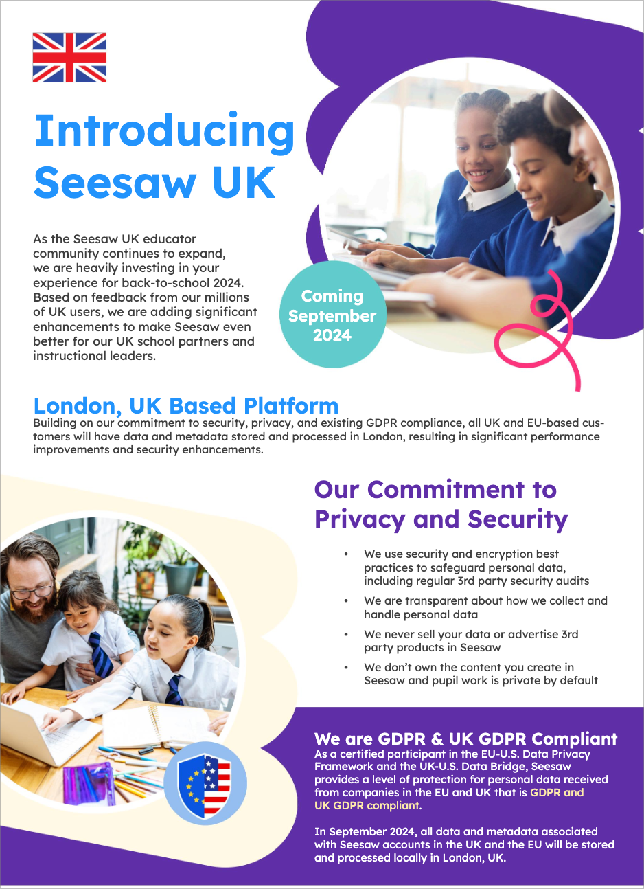 Introducing Seesaw UK link to PDF.